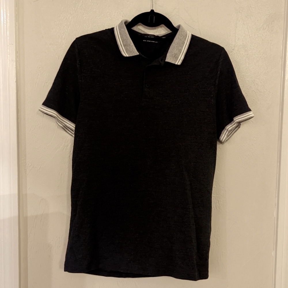 Topman polo, M, dark gray
